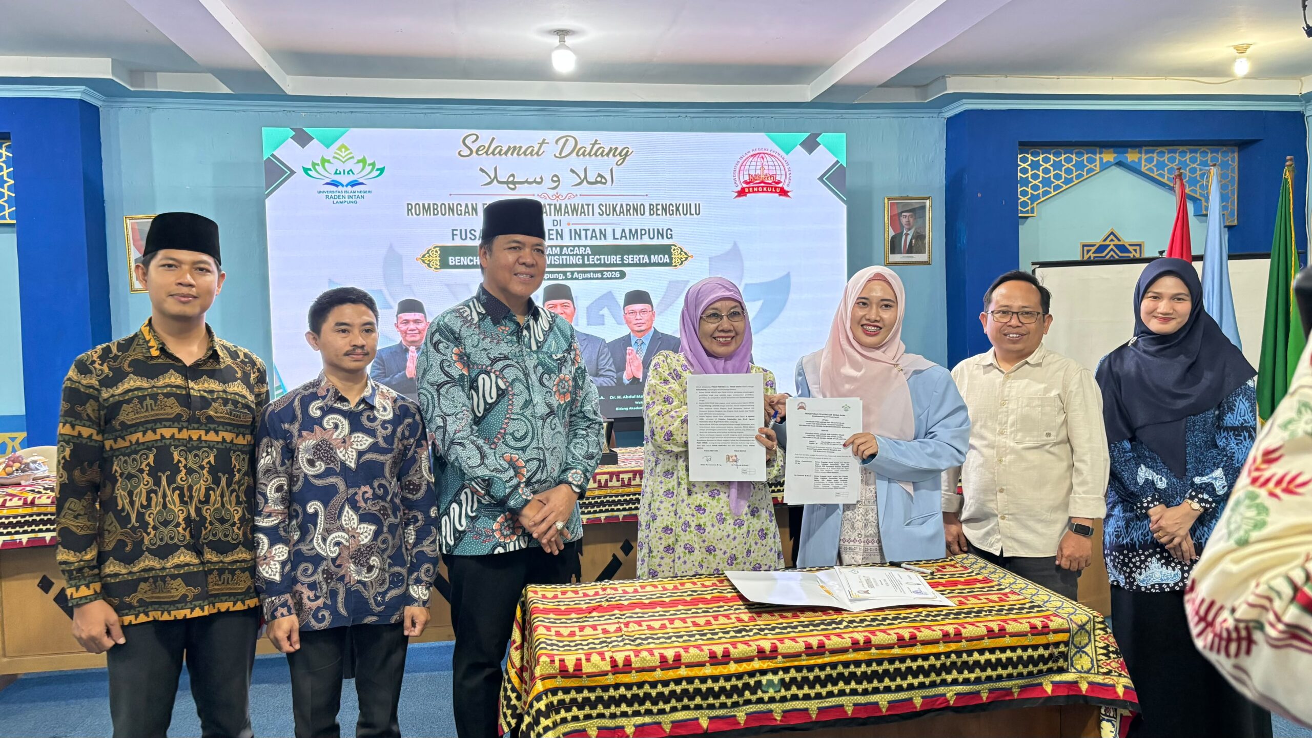 Perkuat Jejaring Akademik, Prodi AFI FUSA UIN Raden Intan Lampung Teken MoA Bersama Prodi AFI FUAD UIN Fatmawati Sukarno Bengkulu