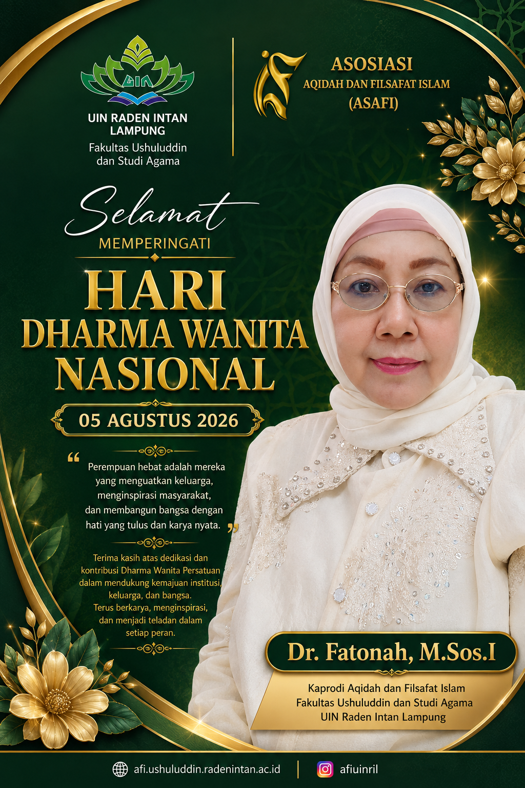 Selamat Hari Dharma Wanita Nasional 05 Agustus 2026